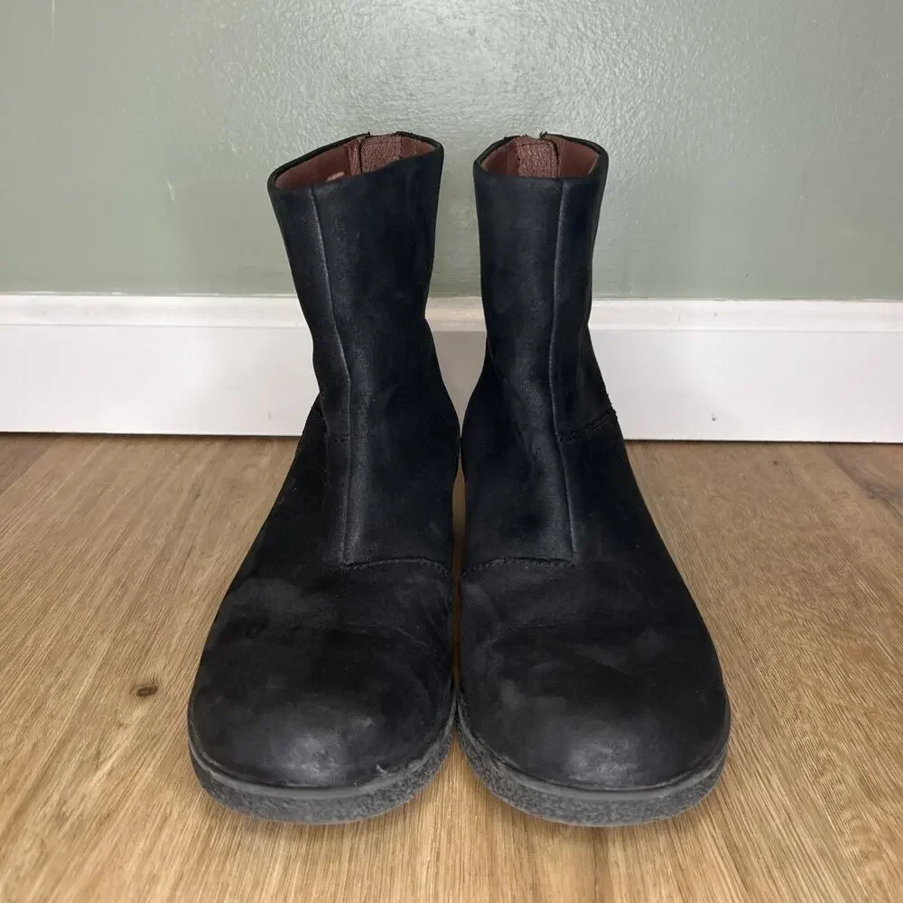 Dansko Womens 36 US 5.5-6 Boots Brianne Waterproof Leather Black Bootie 7766 - Picture 2 of 9